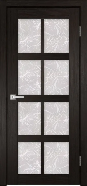 Фото Межкомнатная дверь Легенда К-8 тон Венге Остекление Гранит прозрачный